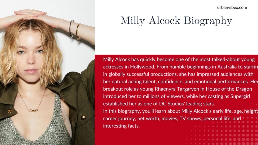 Milly Alcock biography, age, height, net worth, movies and TV shows