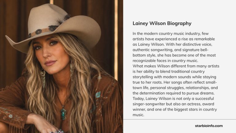 Lainey Wilson performing live on stage during a country music concert.