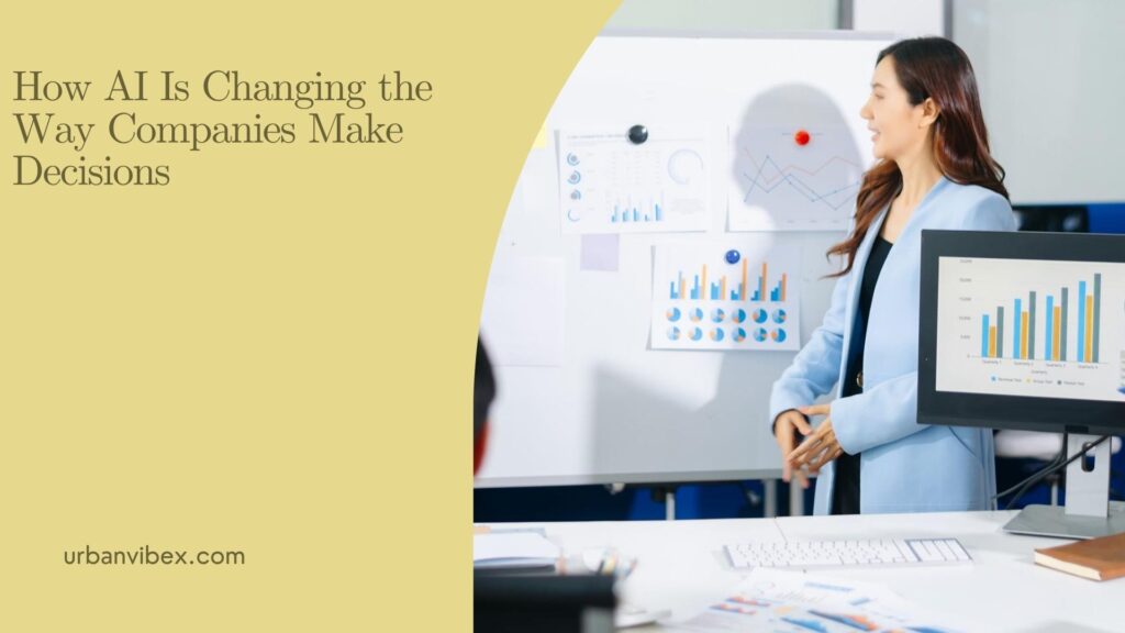Business professionals using AI-powered analytics and data insights to make smarter business decisions.