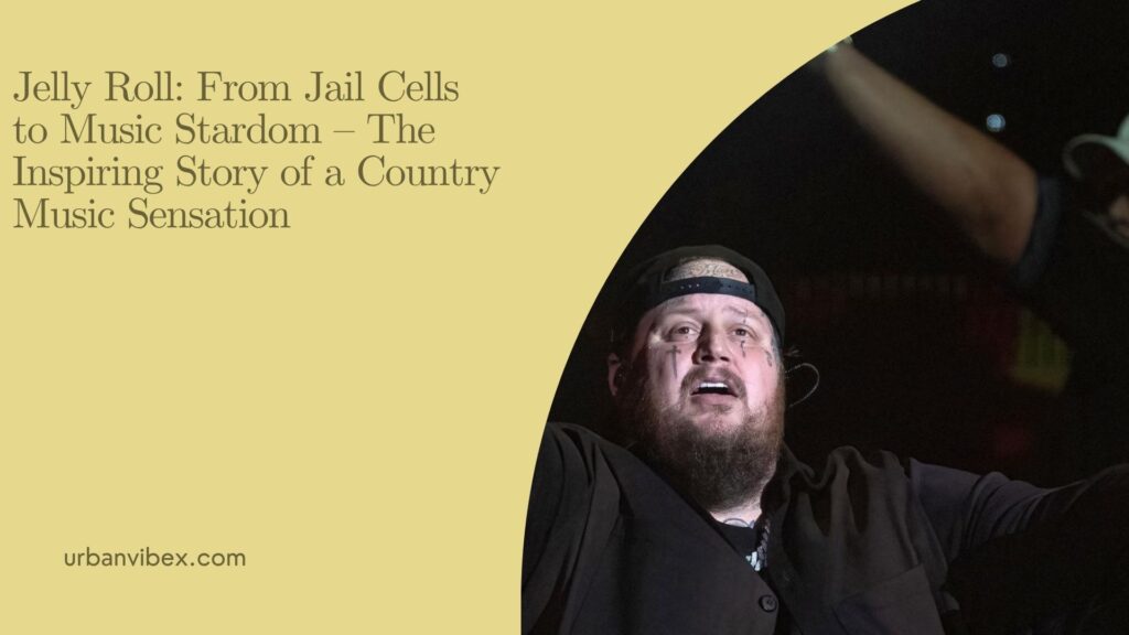 Jelly Roll performing live on stage during a country music concert.