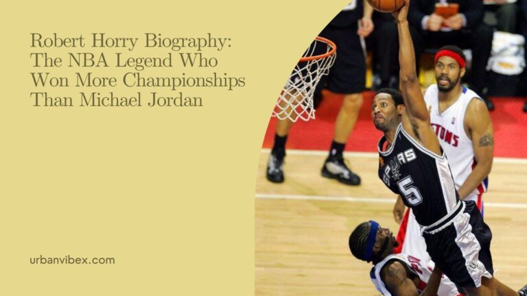 Robert Horry celebrating an NBA championship during his professional basketball career
