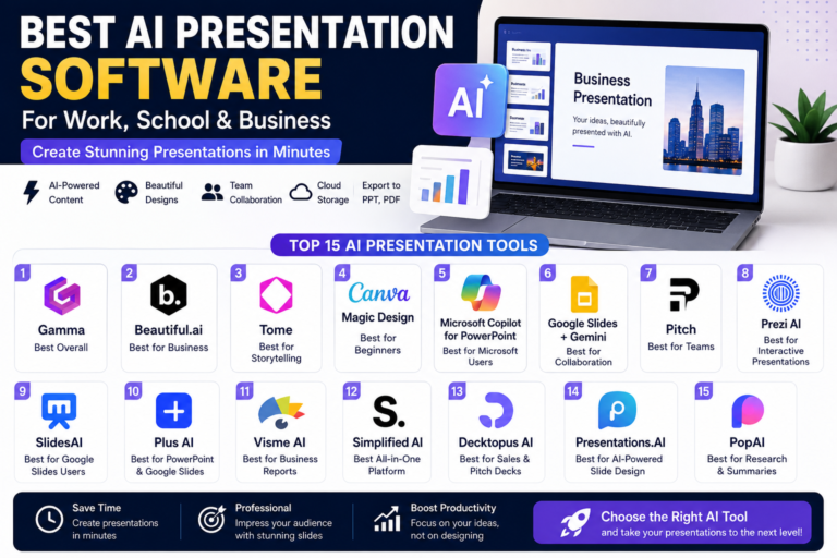 Best AI presentation software for work, school, and business in 2026