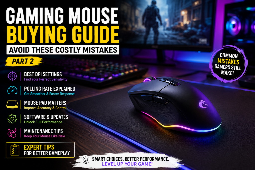 Gaming mouse setup with mechanical keyboard and mouse pad for competitive FPS gaming