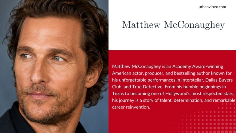Matthew McConaughey posing at a Hollywood event during his award-winning career