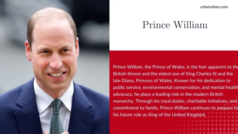 Prince William, Prince of Wales and heir to the British throne, attending an official royal engagement.